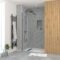Paroi de Douche 60x195 cm en Verre Trempé 5 mm - Finition Noire - DARK ELEMENTARY