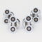 ROULETTE DOUBLE Ø 23 MM CORPS METAL CHROME (LOT DE 4 BLOCS ROULETTES)