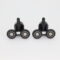 ROULETTE SIMPLE Ø 23 MM AVEC BOUTON POUSSOIR CORPS PLASTIQUE NOIR (LOT DE 2 ROULETTES)