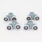 ROULETTE DOUBLE Ø 20 MM CORPS GRIS (LOT DE 4 BLOCS ROULETTES)