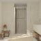 Porte de douche pivotante - 80x200 cm - Profilés Chrome - verre trempé 6 mm - CHROMED CRUSH