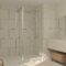 Retour pour Paroi pour douche - 80x200 cm - Profilés Chrome - verre transparent 6mm - CHROMED CRUSH