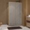 Porte de Douche Coulissante avec Retour 120x90x200cm Style Japandi Géométrique - Cadre Effet Bois