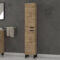 Meuble Colonne - 30x160x25cm - Finition Chene Industriel - PETRA