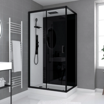 Cabine douche noire