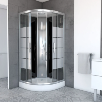 Cabine de douche noire