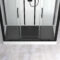 Caillebotis en Bois Composite Gris pour Cabine rectangle - Dimensions 153.5 x 70 cm