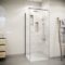 Paroi de retour 90×180 cm pour Porte de Douche - Verre Trempe 5mm - Finition Noire - DARK ELEMENTARY