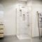 Porte de Douche Pivotante 80x180cm et Retour 90cm - Profil Or Brosse - Verre 5mm - GOLD ELEMENTARY