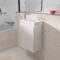 Meuble Lave Mains Blanc 40x50x22 cm avec Vasque en SMC - ELEMENTARY