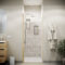 Porte de Douche Pivotante 90x195cm - Verre Trempe 8mm Anticalcaire - Alu Or Brosse - GOLD ELEMENTARY