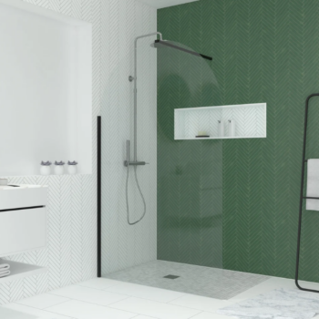 paroi de douche arrondie