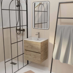 Meuble de salle de bain 50 cm suspendu