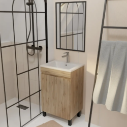 Meuble de salle de bain 50 cm sur pieds