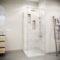 Retour pour Porte de Douche 90×195cm Verre Trempe 8mm Anticalcaire - Alu Or Brosse - GOLD ELEMENTARY