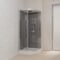Cabine de douche 1/4 de cercle 90x90x215cm avec bande depolie - SILVERY STRIPE ROUND