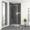 Paroi de Douche 90x200 cm - Cadre et Bras Aluminium Chrome - CHROMED CONTOURING