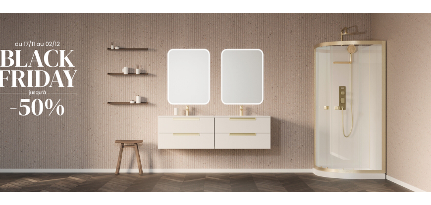 Black Friday salle de bain 2025 : des remises jusqu’à -50 % pour un relooking complet !
