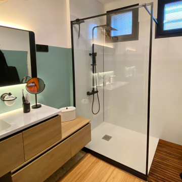 paroi de douche profilé noir