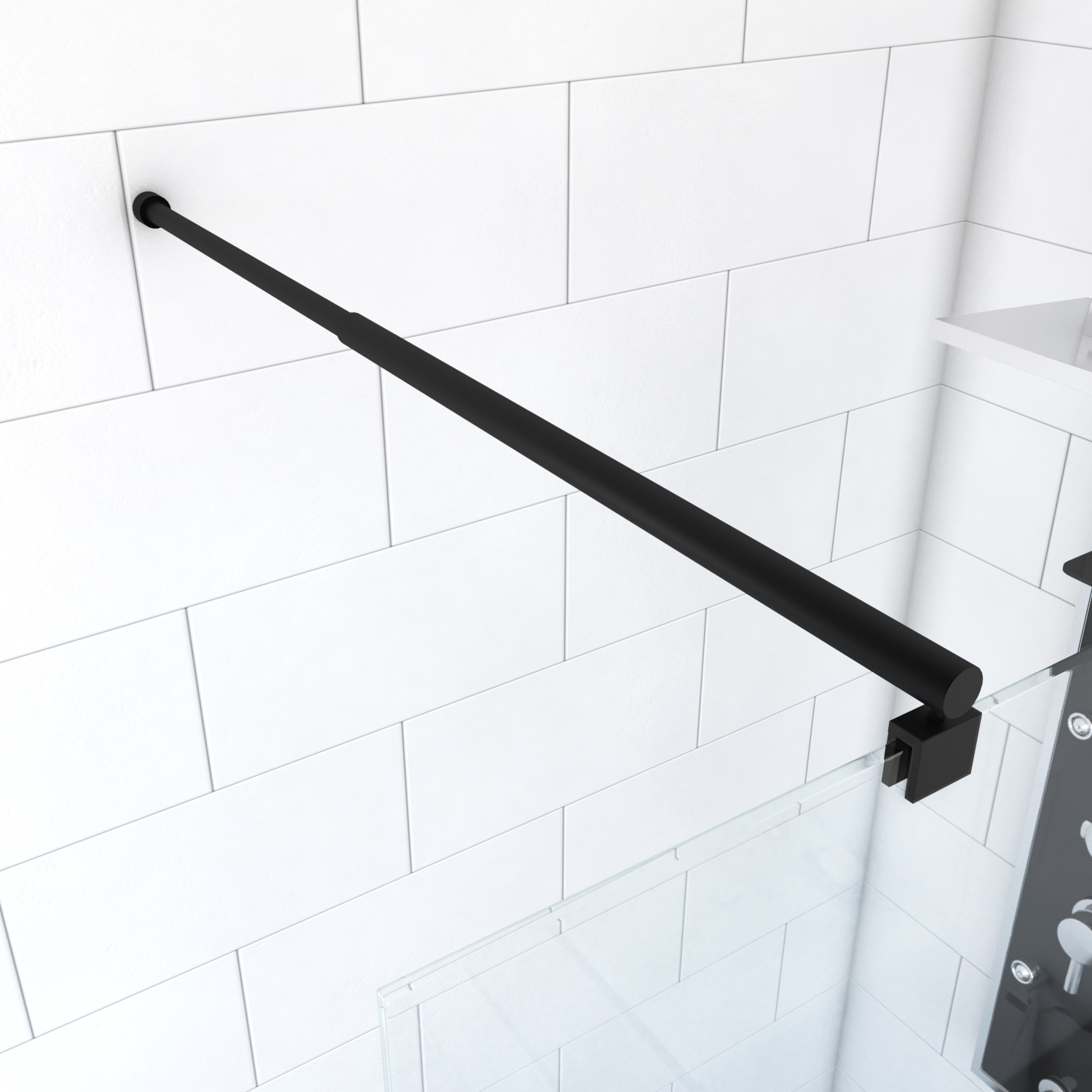 Barre De Stabilisation Extensible 73-120cm Pour Douche à L'italienne