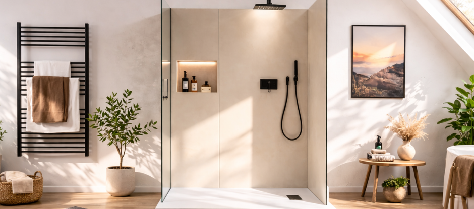 panneau mural douche